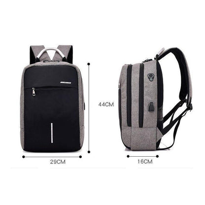 3-pin Lock Anti Theft USB Backpack