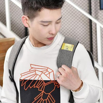 3-pin Lock Anti Theft USB Backpack