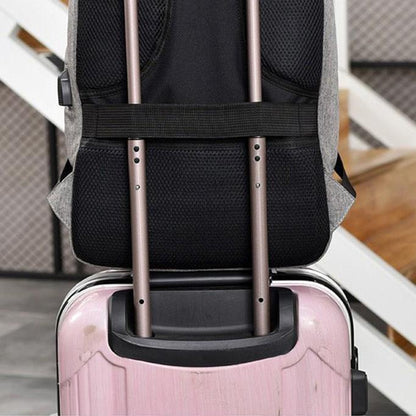 3-pin Lock Anti Theft USB Backpack
