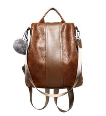 Women's Anti-theft Leather Backpack