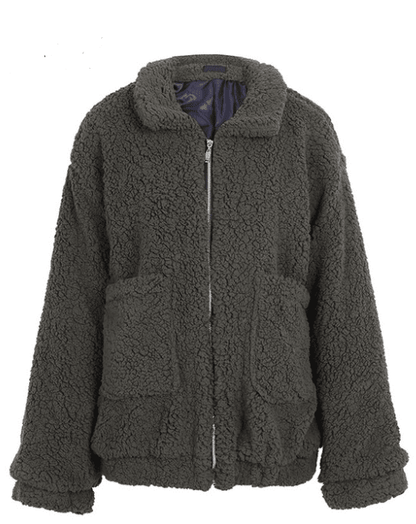 Faux Lambswool Oversize Hairy Jacket