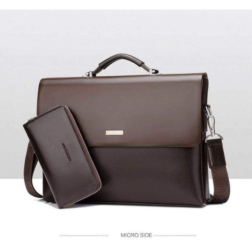 New Business Mens Leather Briefcase