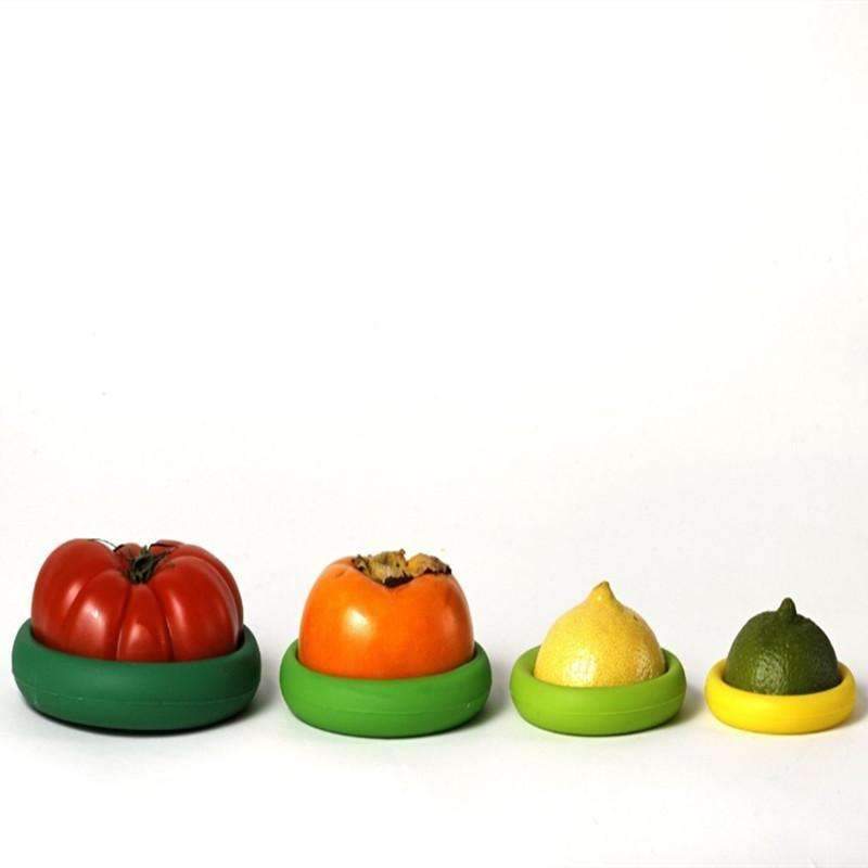 4pcs Silicone Foodsaver - Perfectly On A Variety Of Cut Fruits And Vegetables