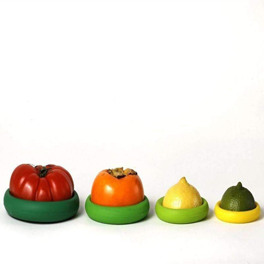 4pcs Silicone Foodsaver - Perfectly On A Variety Of Cut Fruits And Vegetables