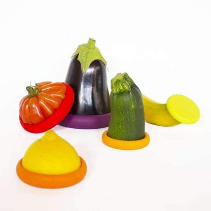 4pcs Silicone Foodsaver - Perfectly On A Variety Of Cut Fruits And Vegetables