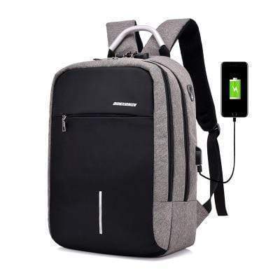 3-pin Lock Anti Theft USB Backpack