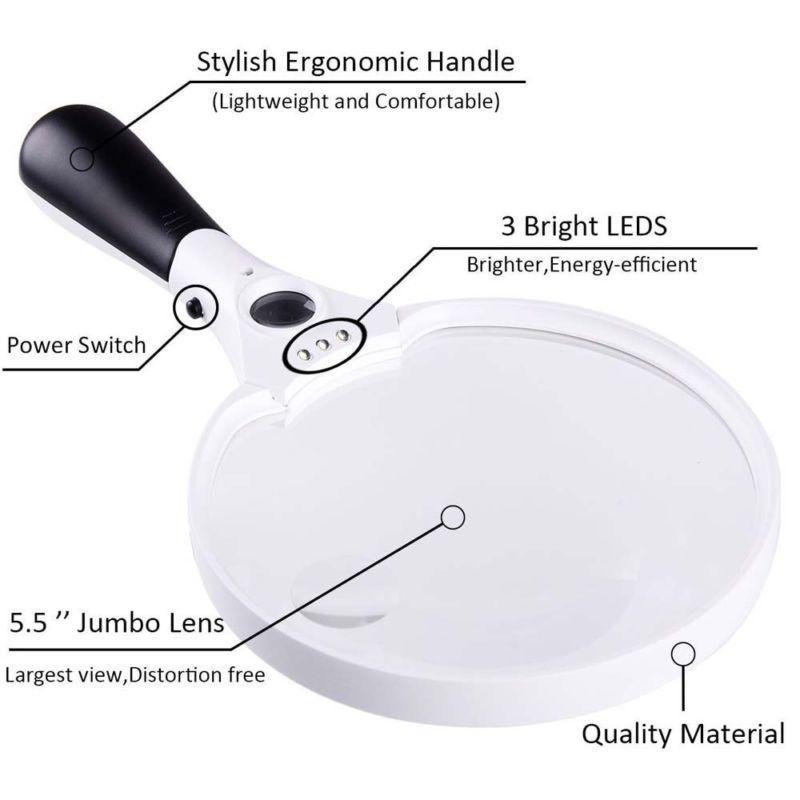 LED reading magnifier