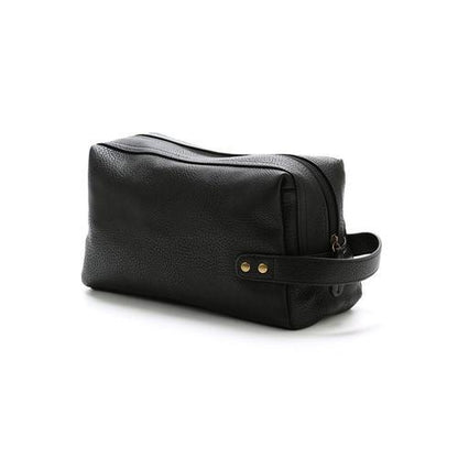 Black Fletcher Vegan Leather Dopp Kit