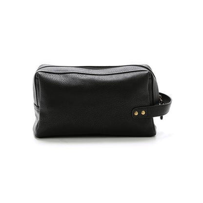 Black Fletcher Vegan Leather Dopp Kit