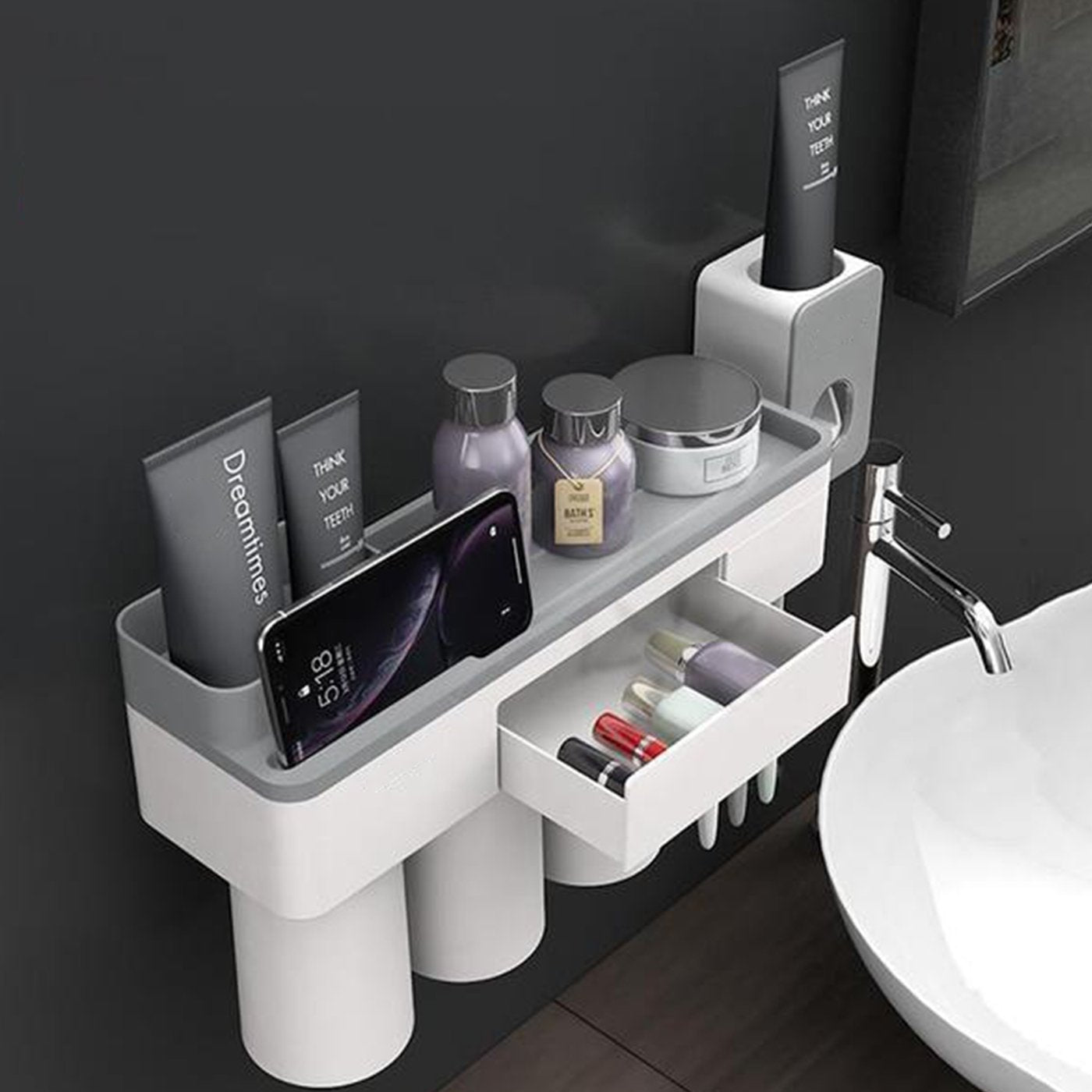 Drill-free Toiletry Storage Set