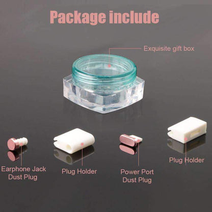 4 in 1 Metal Alloy Earphone Jack Anti Dust Plug Ear Earphone Cap for iPhone