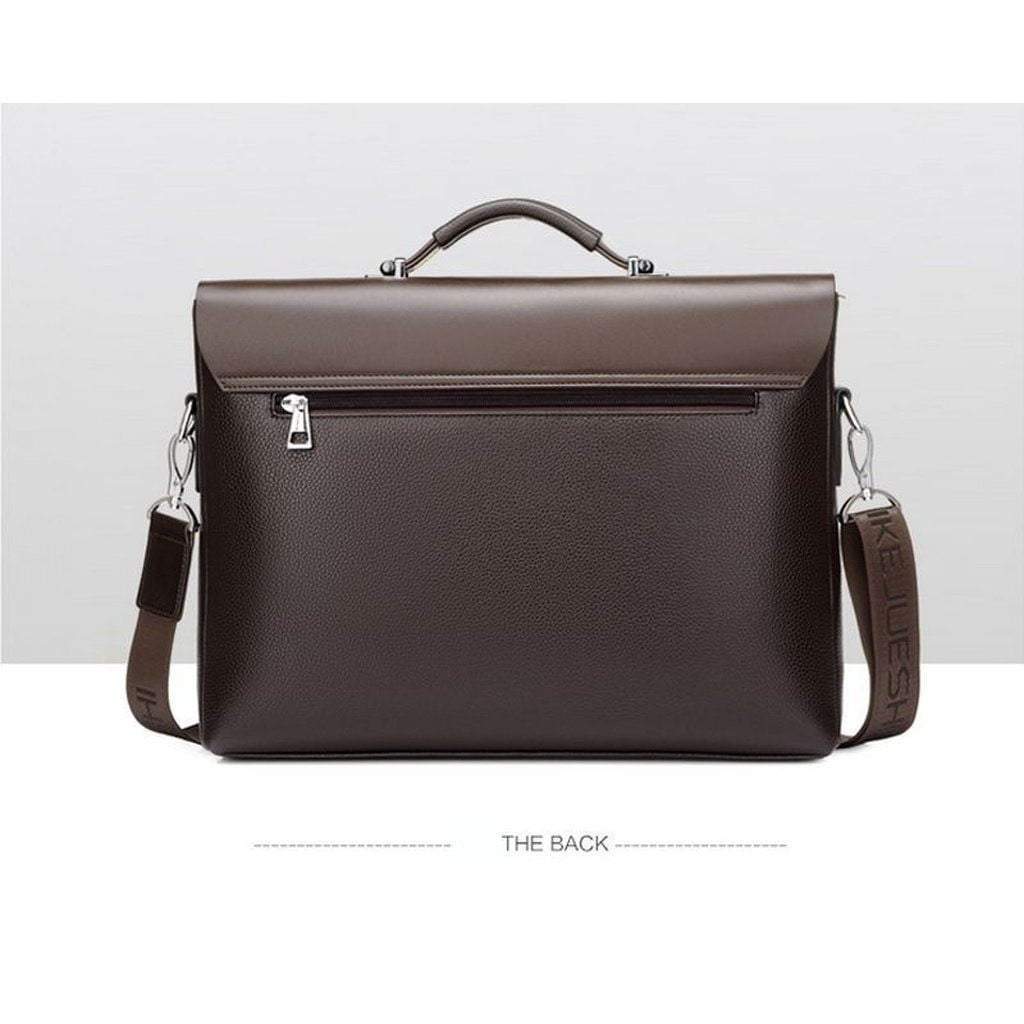 New Business Mens Leather Briefcase