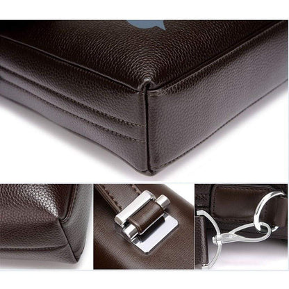 New Business Mens Leather Briefcase