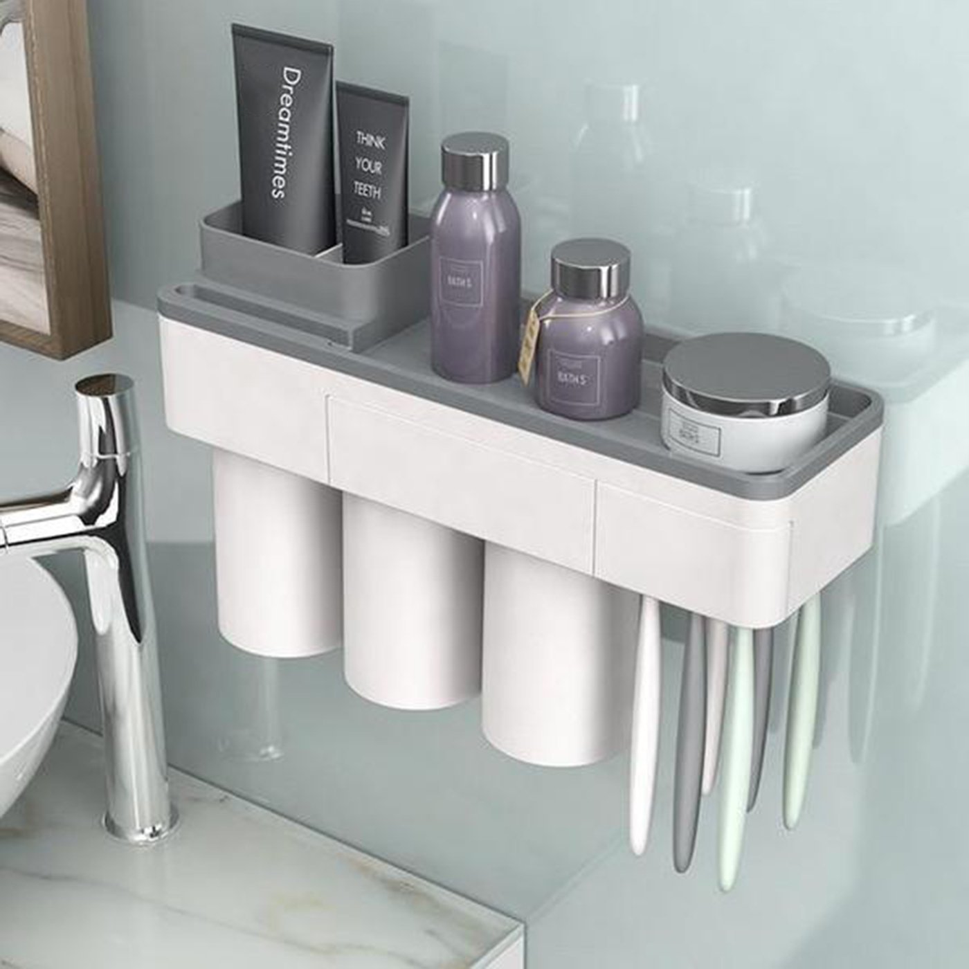 Drill-free Toiletry Storage Set