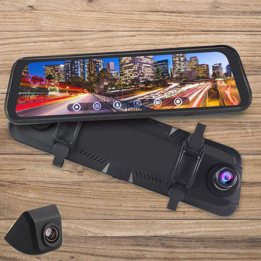 LCD Mirror w/ Front & Rear Camera