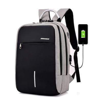 3-pin Lock Anti Theft USB Backpack