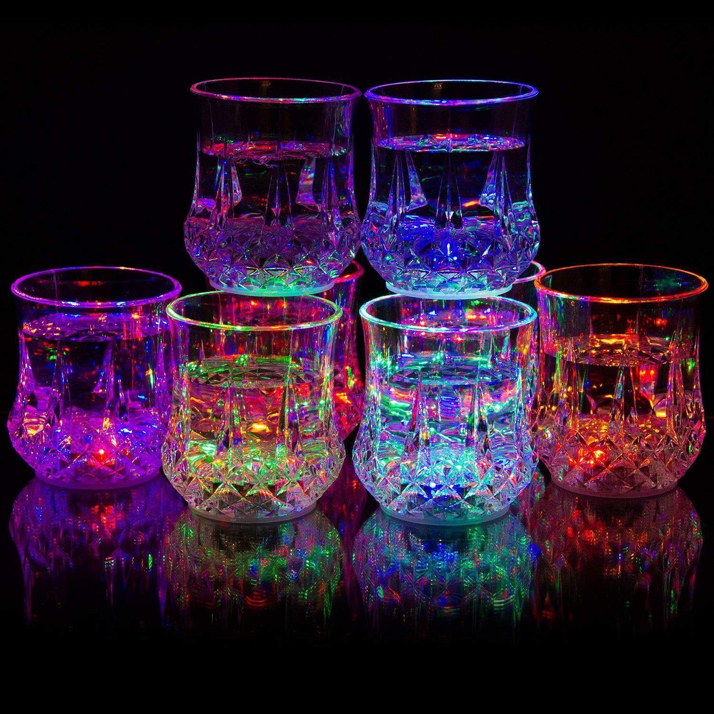 Liquid-activated LED Glass