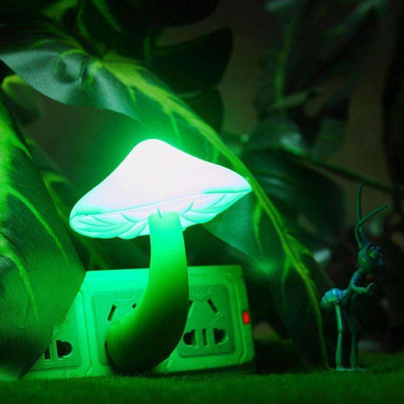 Mushroom LED Night Lamp Wall Socket