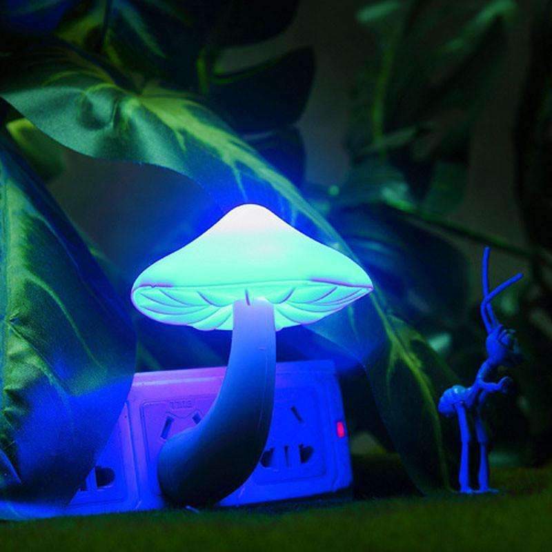 Mushroom LED Night Lamp Wall Socket