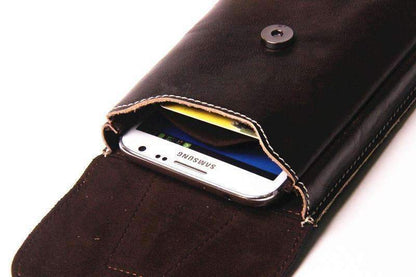 Luxury Genuine Leather Case Phone Bag for iPhone and Samsung Galaxy Note