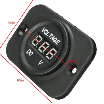 Voltage Meter Gauge For Car Motorcycle Boat Marine