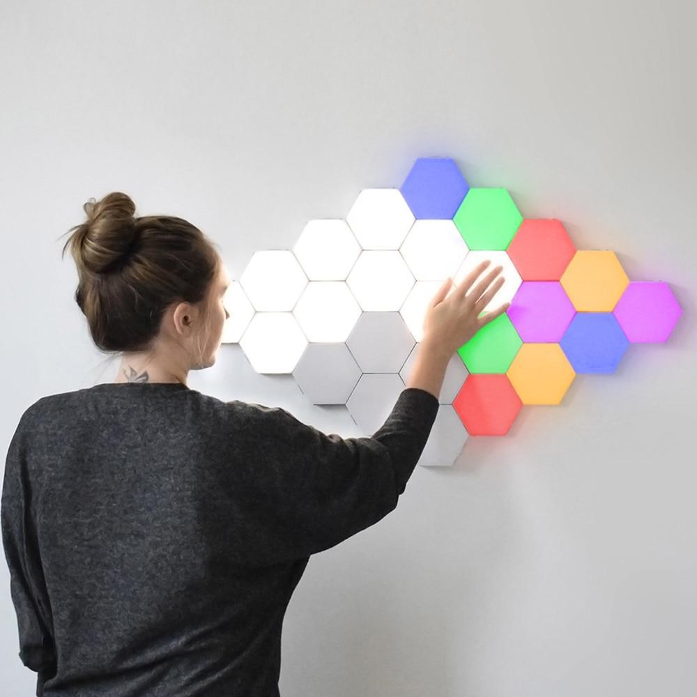 Modular Hexagonal Led Lamps Touch Sensitive