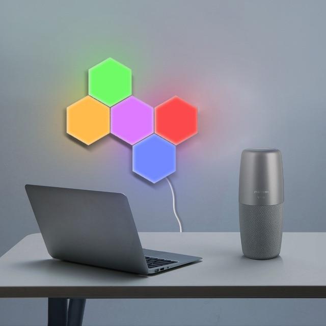 Modular Hexagonal Led Lamps Touch Sensitive