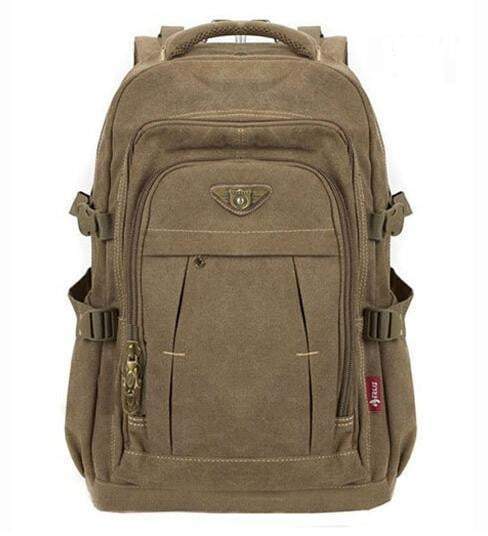 Man's Canvas Backpack Large Capacity Rucksack Shoulder Bag