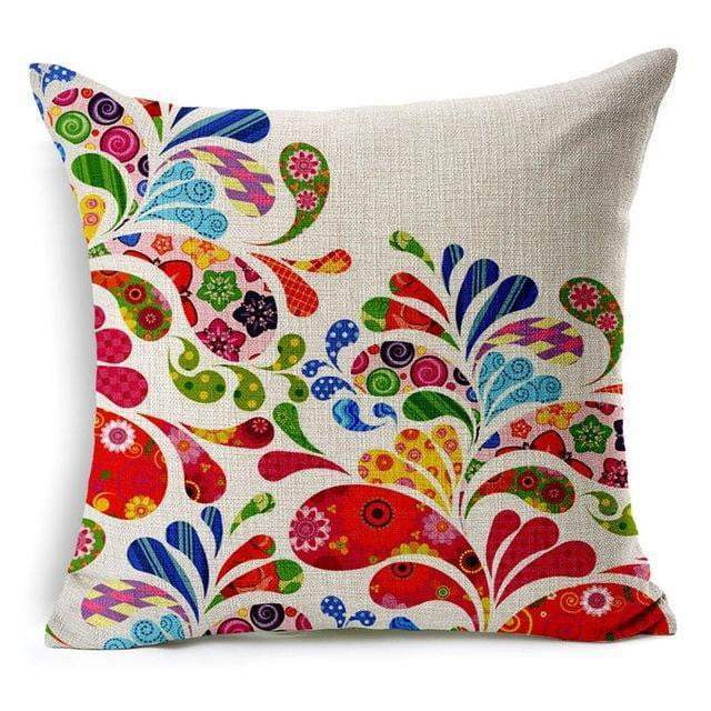 Floral Animal Tree of Life Bird Back Home Decorative Throw Pillow Cover