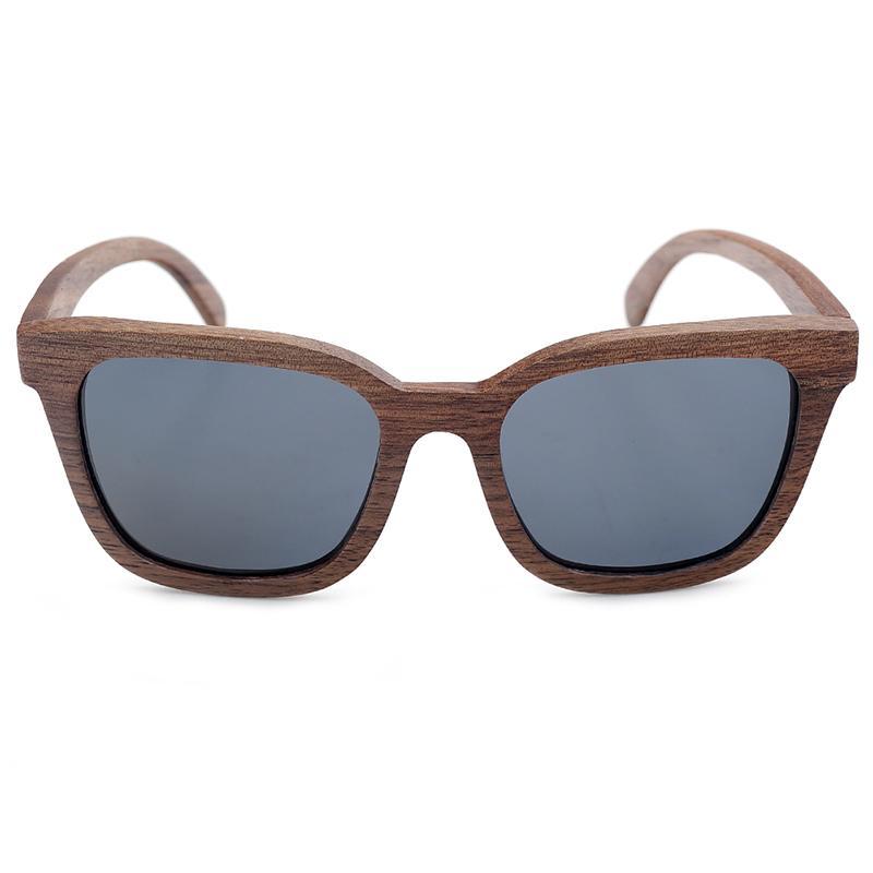 Hand Made Luxury Vintage Brown Wooden Sunglasses with Black lenses