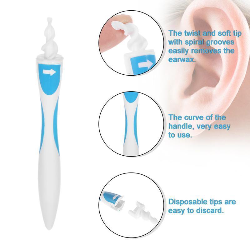 Smart Earpick Spiral Ear Wax Remover Cleaner 16 Tips