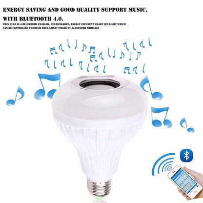 Wireless Bluetooth Music Bulb Light Loudspeaker - 12w LED Speaker Color-changing