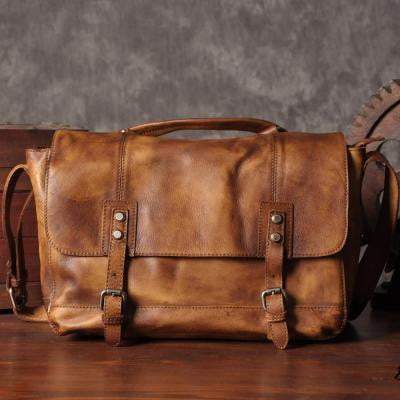 Vintage Genuine Leather Messenger Bag