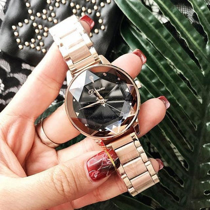 Luxury Crystal Rhinestone Stainless Steel Women Watch