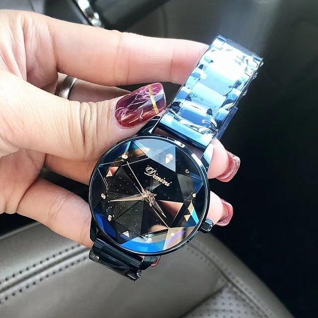 Luxury Crystal Rhinestone Stainless Steel Women Watch