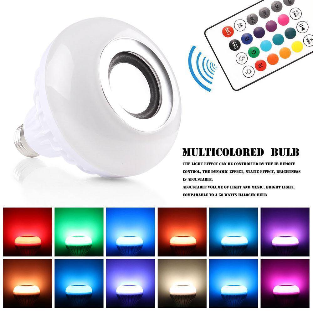 Wireless Bluetooth Music Bulb Light Loudspeaker - 12w LED Speaker Color-changing