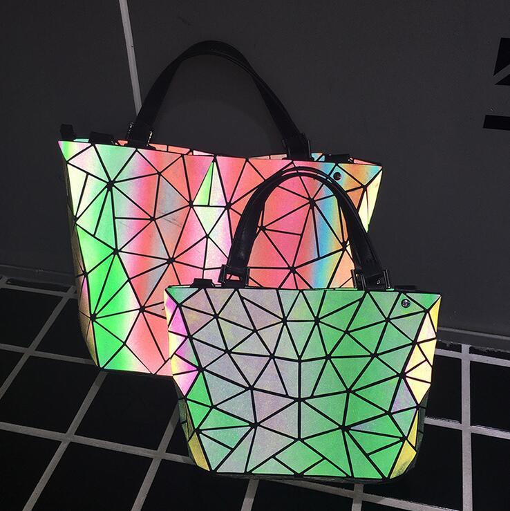 Multiple-Style Glow in Dark Premium Quality Designer Luminous Geometric Shoulder Handbag For Women