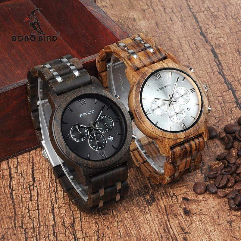 BOBO BIRD Wooden Men relogio Watch