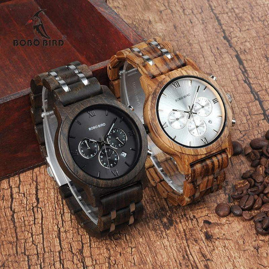 BOBO BIRD Wooden Men relogio Watch