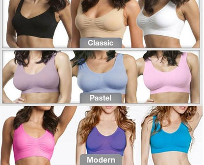 Value pack 3pcs Seamless Push Up Bra Wireless Underwear