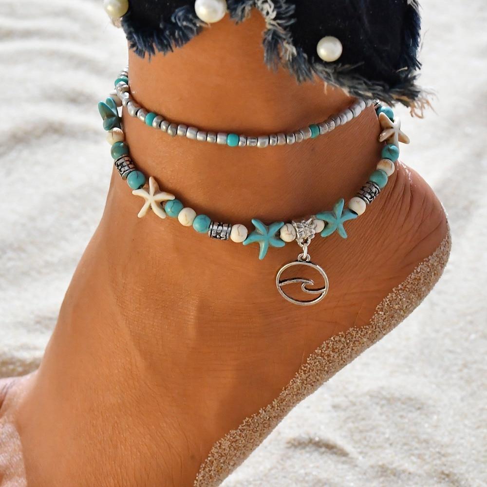 Vintage Boho Multi Layer Anklet