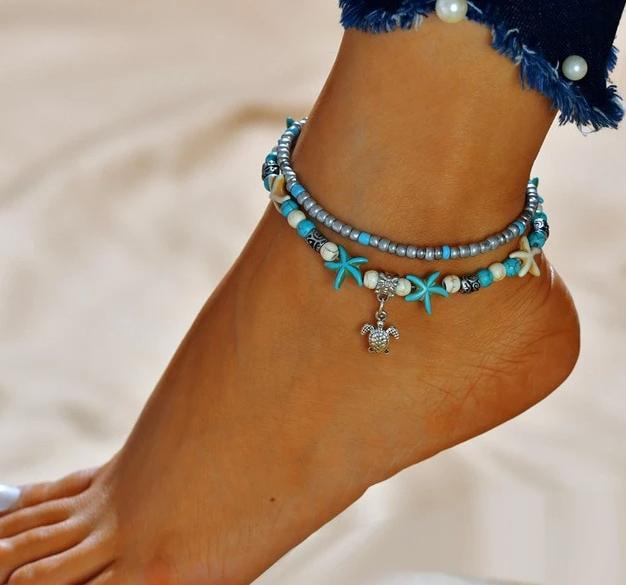 Vintage Boho Multi Layer Anklet