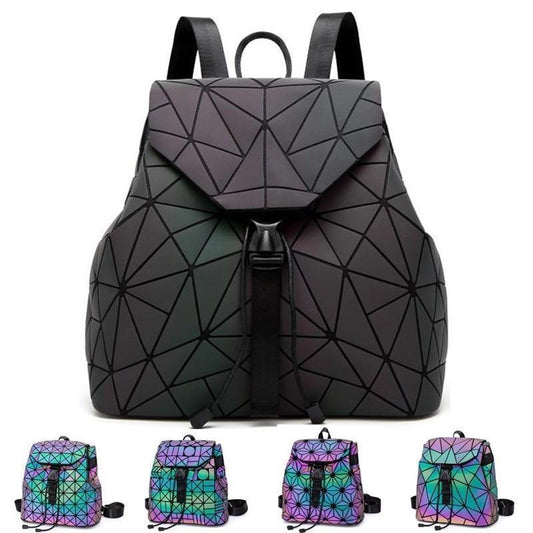 Luminous Geometric Backpack Women Bag Backpack