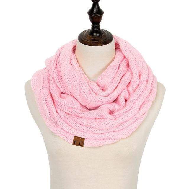 Knitted Cable Ring Cashmere Scarf