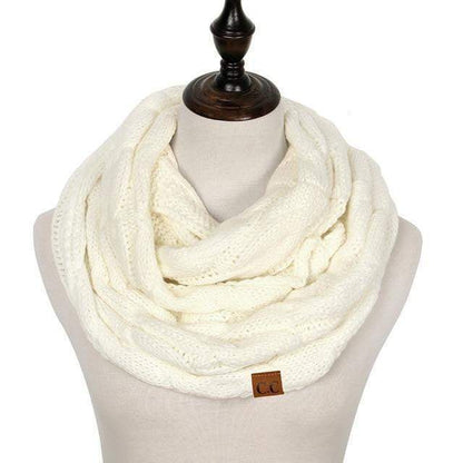 Knitted Cable Ring Cashmere Scarf