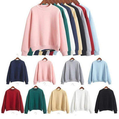 Women Sweatshirts Plus Size Plus Velvet Thicken Pullover Casual