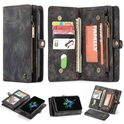 Detachable Genuine Leather Magnetic Flip Cover Phone Case