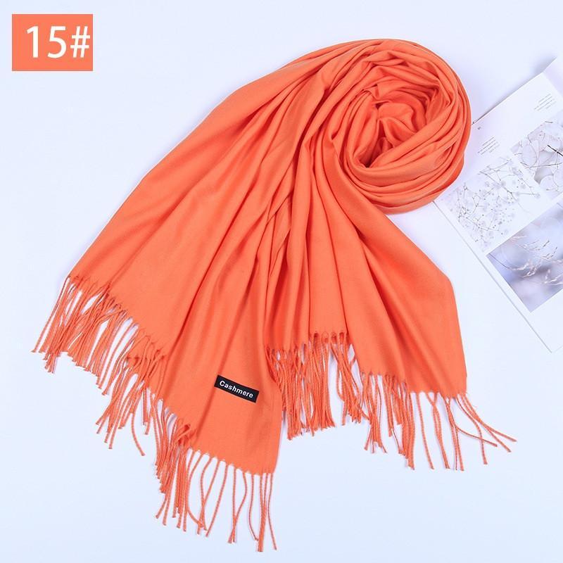 Red Series Super Soft Warm Scarf with Tassel