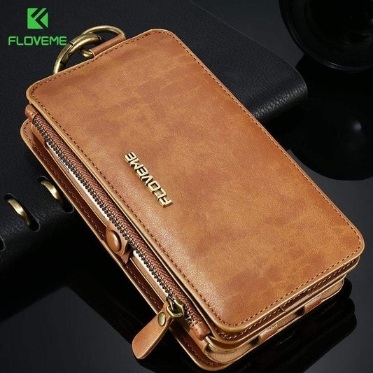 FLOVEME Luxury Retro Phone Case Wallet