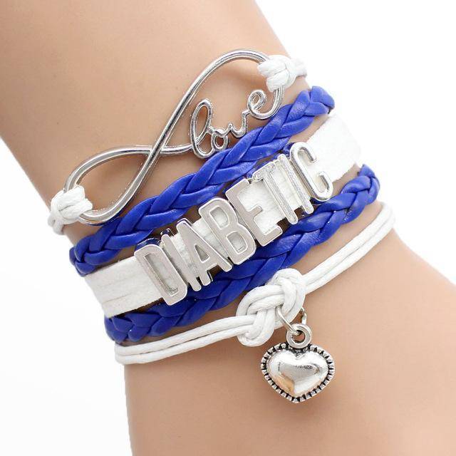 Womens Diabetic Medical Alert ID Bracelet - For Type 1 and Type 2 Diabetes